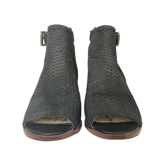 Sam Edelman Women’s Easton Black Suede Peep Toe Booties Sz 7M - Picture 5 of 9